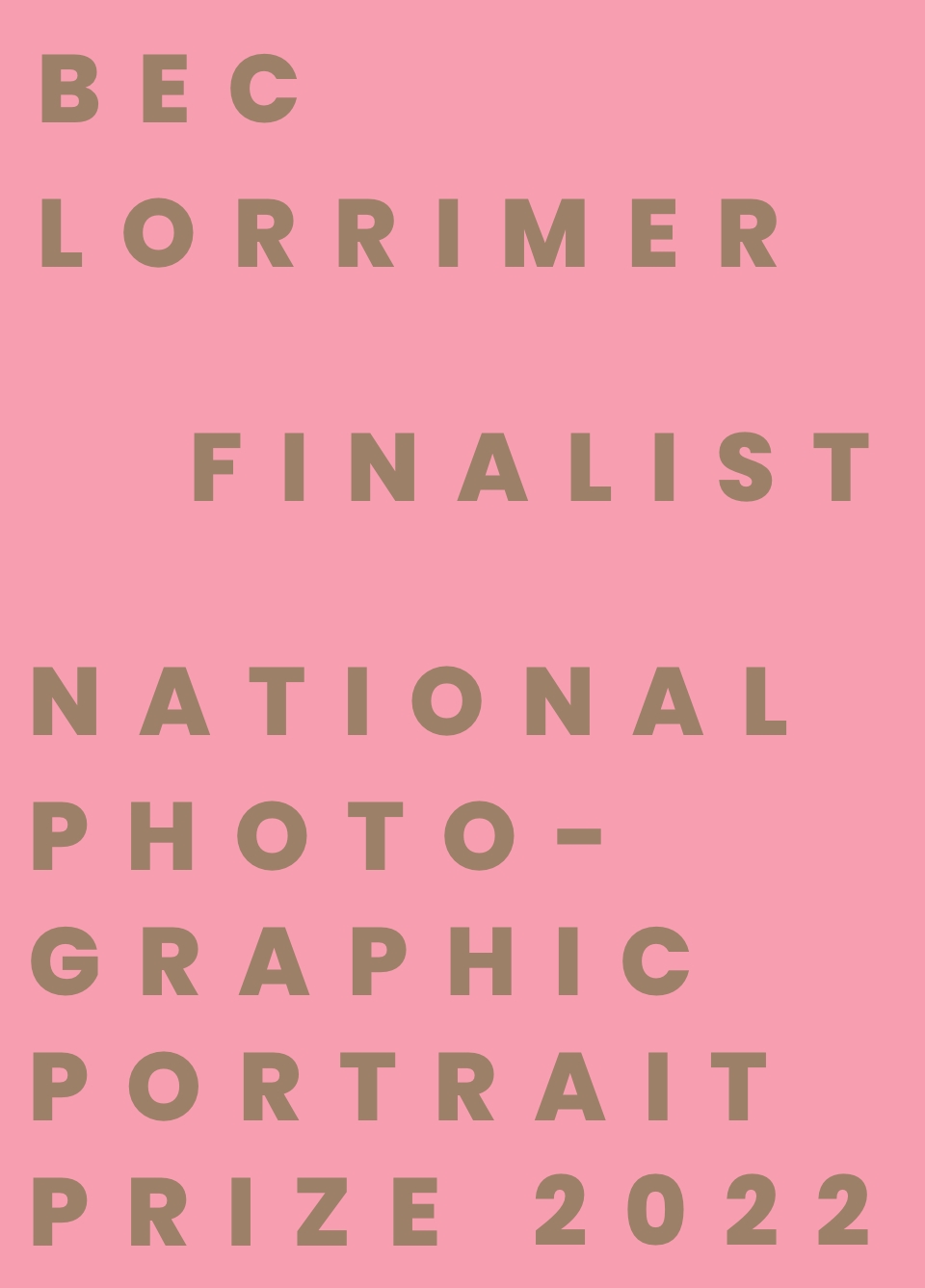 BEC LORRIMER FINALIST IN THE NATIONAL PHOTOGRAPHIC PORTRAIT PRIZE 2022